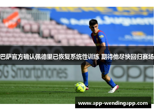 巴萨官方确认佩德里已恢复系统性训练 期待他尽快回归赛场